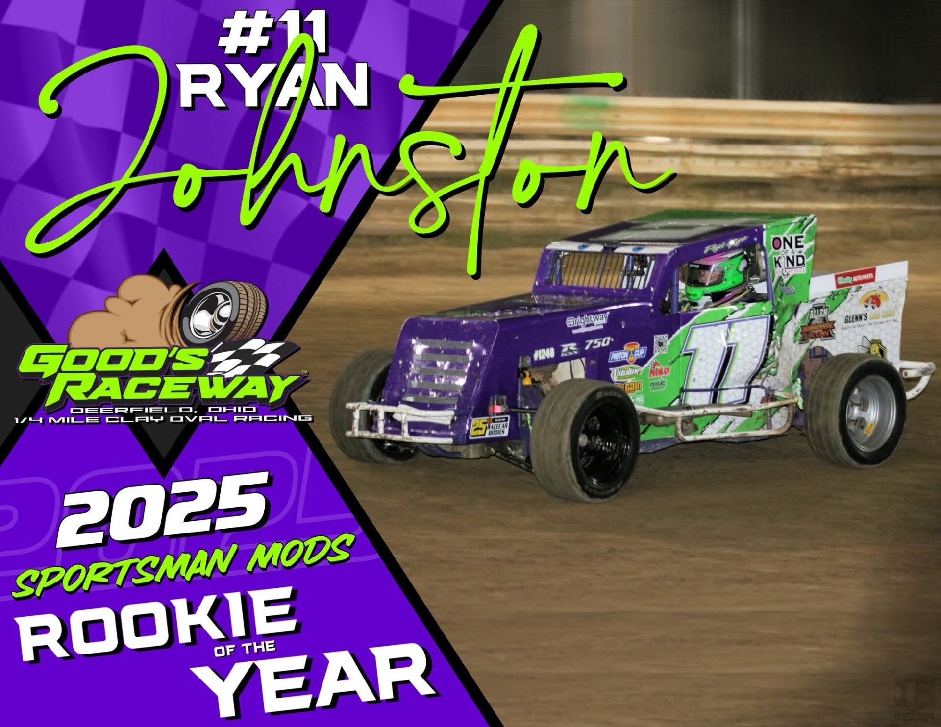 Ryan Johnston #11 - 2025 Sportsman Mods Rookie of the Year at Good's Raceway, Deerfield, Ohio
